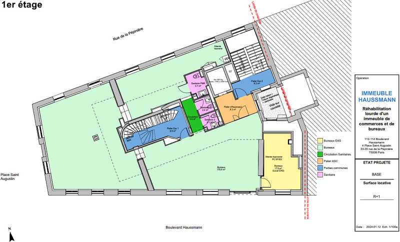 Bureaux de 1581 m² À louer à Paris 8e Arrondissement