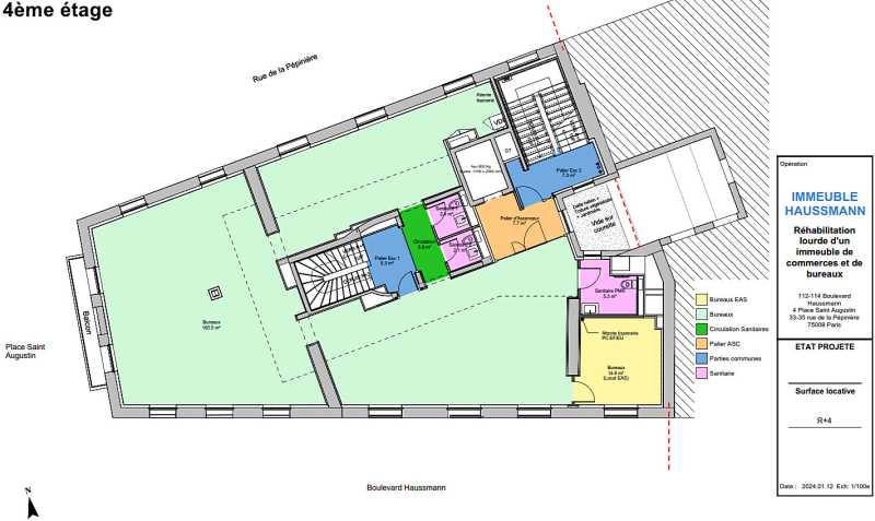 Bureaux de 1581 m² À louer à Paris 8e Arrondissement